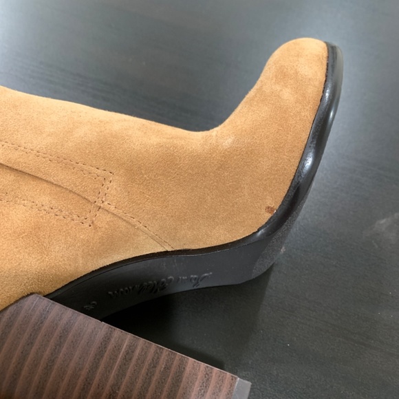 .NEW Sam Edelman Victoria Tall Suede Boot Golden Caramel Brown 0871 - Picture 6 of 8